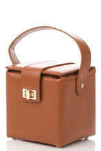 Load image into Gallery viewer, Women&#39;s Faux Leather Cube Handbag in Brown - Bili&#39;s Bougie Boutique
