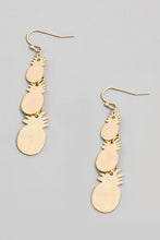 Load image into Gallery viewer, Layered Matte Pineapple Dangle Earrings - Bili&#39;s Bougie Boutique
