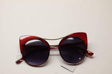 Load image into Gallery viewer, Retro Women CatEye Sunglasses , Gradient Lens, Red - Bili&#39;s Bougie Boutique
