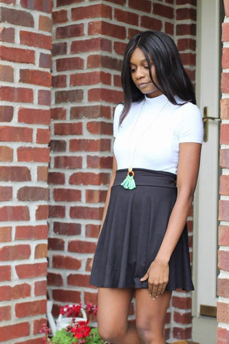 Women's Black  Skater Skirt - Bili's Bougie Boutique