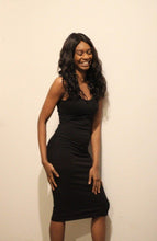 Load image into Gallery viewer, SLEEVELESS TANK BODYCON MIDI DRESS IN BLACK - Bili&#39;s Bougie Boutique
