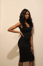 Load image into Gallery viewer, SLEEVELESS TANK BODYCON MIDI DRESS IN BLACK - Bili&#39;s Bougie Boutique
