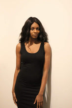 Load image into Gallery viewer, SLEEVELESS TANK BODYCON MIDI DRESS IN BLACK - Bili&#39;s Bougie Boutique
