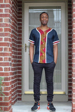 Load image into Gallery viewer, King Remi African Print Baseball shirt - Bili&#39;s Bougie Boutique
