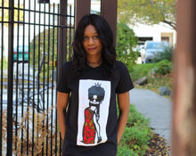 Load image into Gallery viewer, Queen Kamilah ankara t-shirt - Bili&#39;s Bougie Boutique
