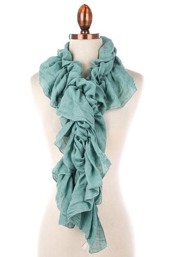 Mint Ruffle Scarf - Bili's Bougie Boutique