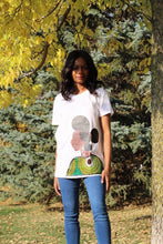 Load image into Gallery viewer, Queen Amina ankara t-shirt - Bili&#39;s Bougie Boutique
