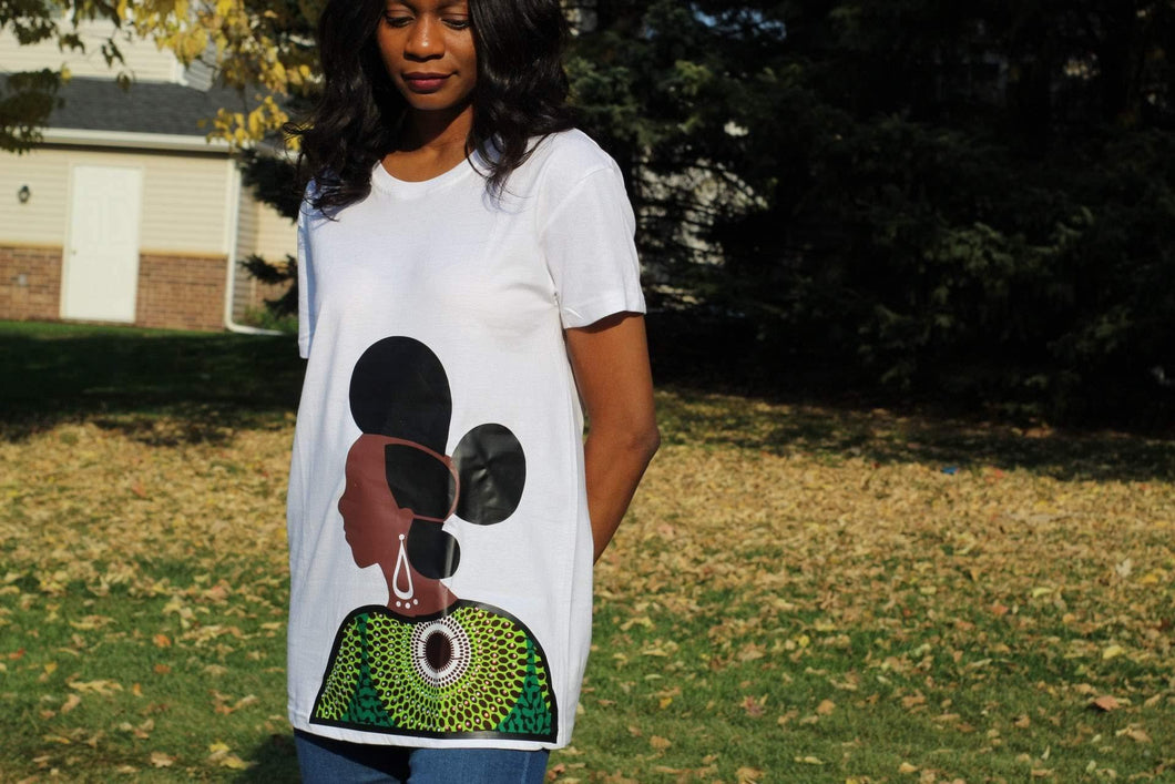 Queen Amina ankara t-shirt - Bili's Bougie Boutique