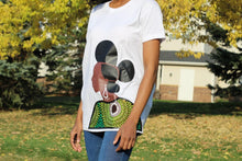 Load image into Gallery viewer, Queen Amina ankara t-shirt - Bili&#39;s Bougie Boutique
