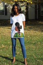 Load image into Gallery viewer, Queen Amina ankara t-shirt - Bili&#39;s Bougie Boutique
