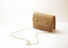 Load image into Gallery viewer, Mini Chain strap Crossbody,  Faux Suede Clutch Bag in brown - Bili&#39;s Bougie Boutique
