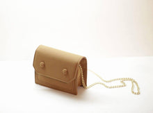 Load image into Gallery viewer, Mini Chain strap Crossbody,  Faux Suede Clutch Bag in brown - Bili&#39;s Bougie Boutique
