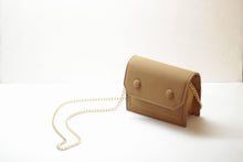 Load image into Gallery viewer, Mini Chain strap Crossbody,  Faux Suede Clutch Bag in brown - Bili&#39;s Bougie Boutique
