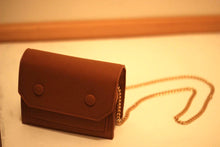 Load image into Gallery viewer, Mini Chain strap Crossbody,  Faux Suede Clutch Bag in brown - Bili&#39;s Bougie Boutique
