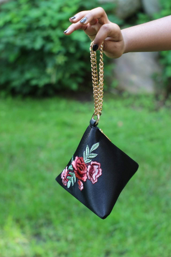 Exquisite Pyramid Satchel Embroidered Evening Purse, Fancy Evening Bag in Black - Bili's Bougie Boutique