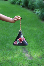 Load image into Gallery viewer, Exquisite Pyramid Satchel Embroidered Evening Purse, Fancy Evening Bag in Black - Bili&#39;s Bougie Boutique
