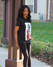 Load image into Gallery viewer, Queen Kamilah ankara t-shirt - Bili&#39;s Bougie Boutique
