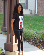 Load image into Gallery viewer, Queen Kamilah ankara t-shirt - Bili&#39;s Bougie Boutique
