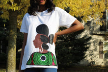 Load image into Gallery viewer, Queen Hauwa ankara t-shirt - Bili&#39;s Bougie Boutique
