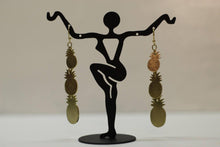 Load image into Gallery viewer, Layered Matte Pineapple Dangle Earrings - Bili&#39;s Bougie Boutique
