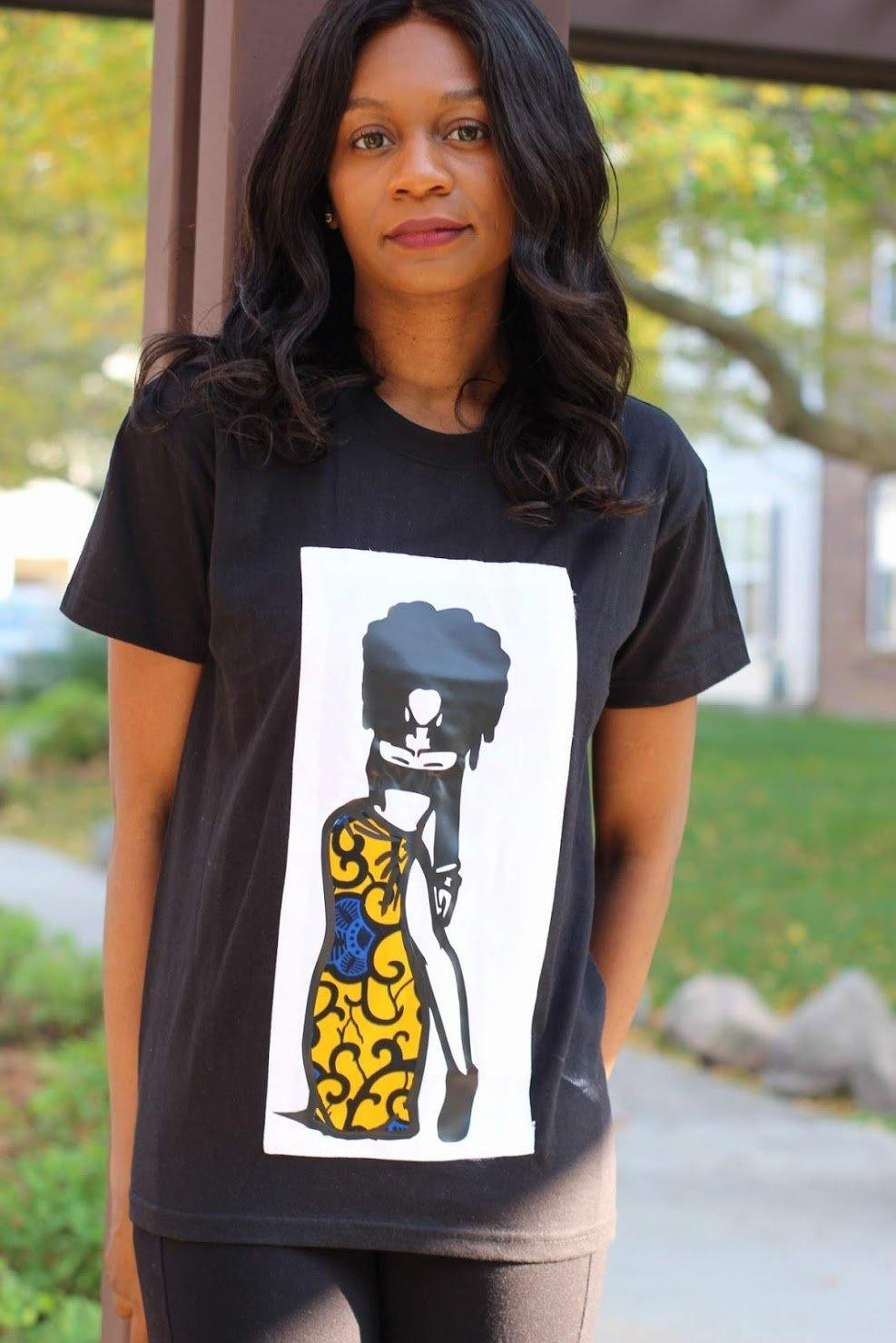 Queen Mariam  ankara t-shirt - Bili's Bougie Boutique